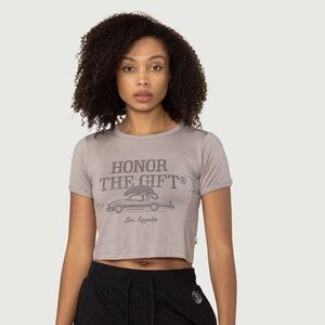 Honor The Gift Los Angeles gray crop top size medium
